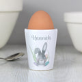 Personalised Grey Easter Bunny Egg Cup | Easter Gift
