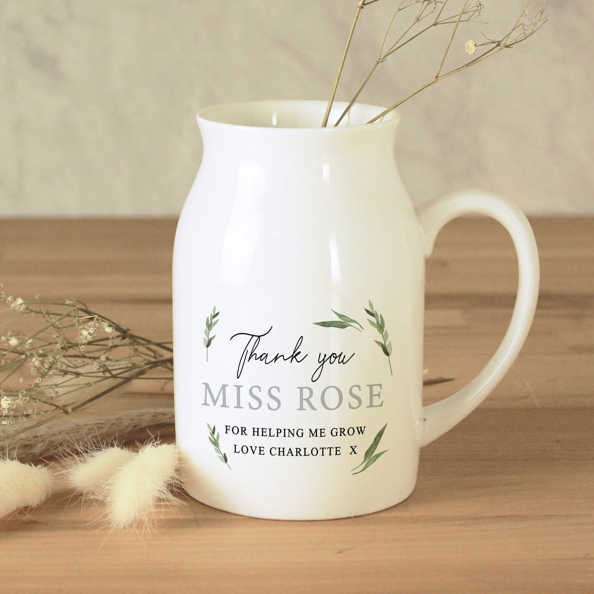 Personalised Botanical Flower Jug Vase | Vases