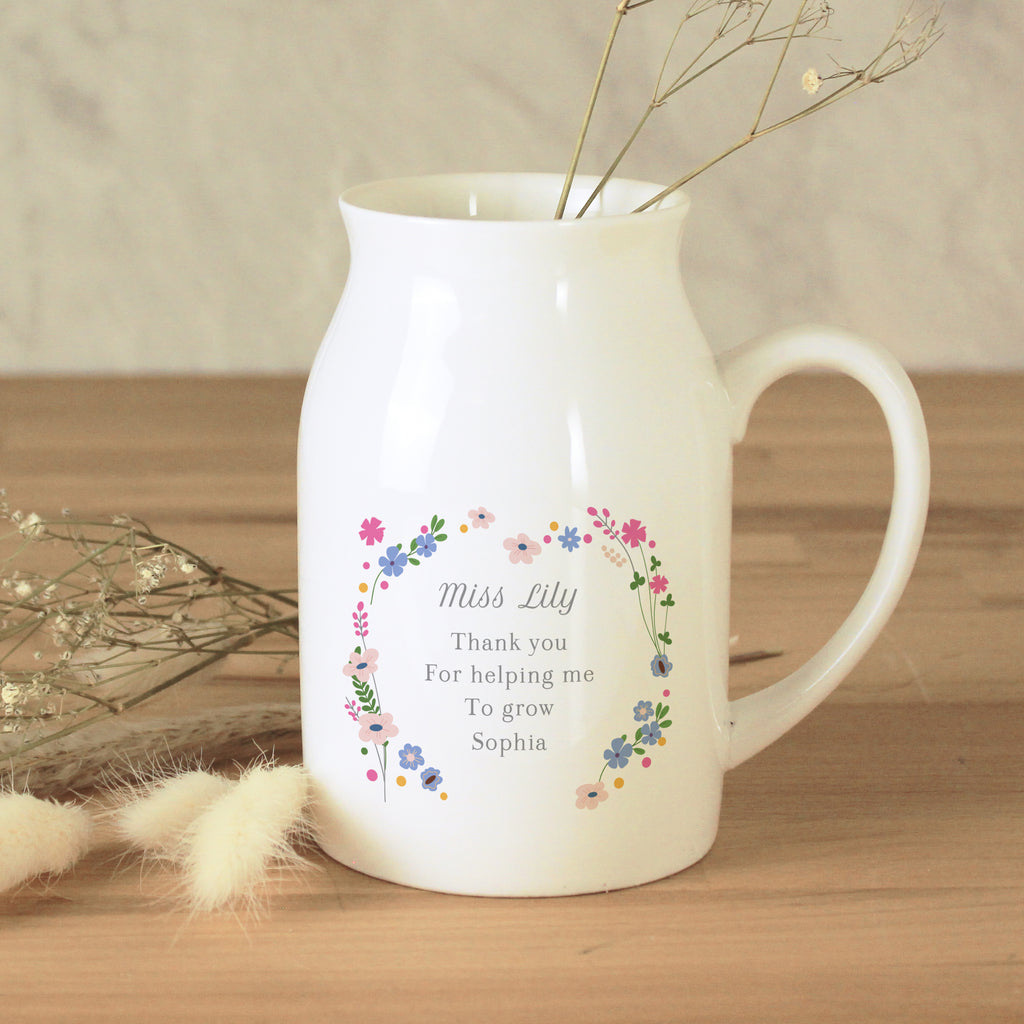 Personalised Floral Flower Jug | Vases