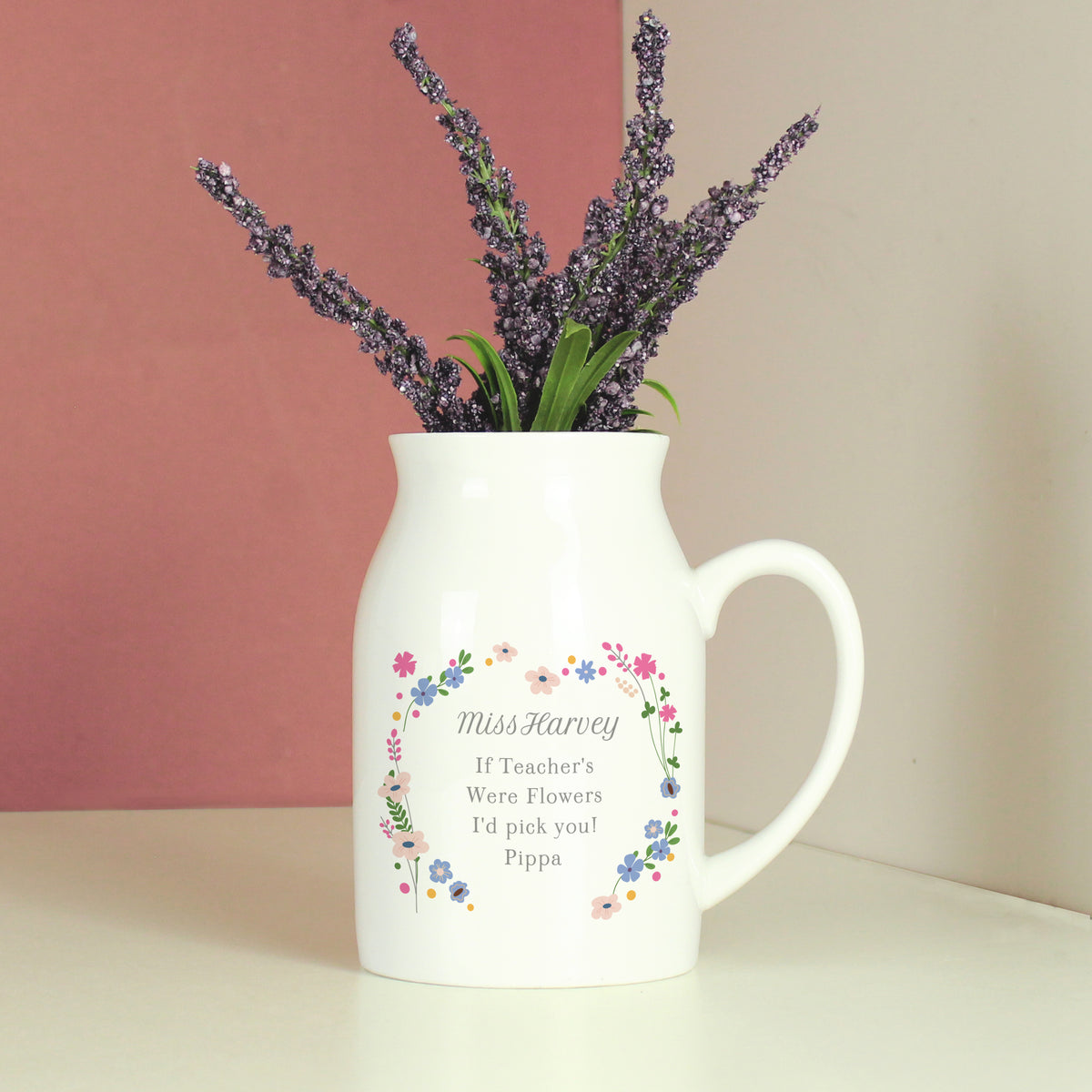 Personalised Floral Flower Jug | Vases