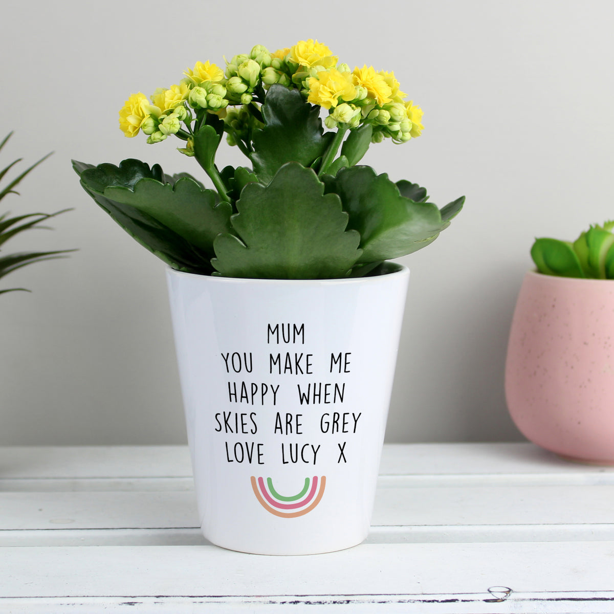 Personalised Rainbow Plant Pot | Vases