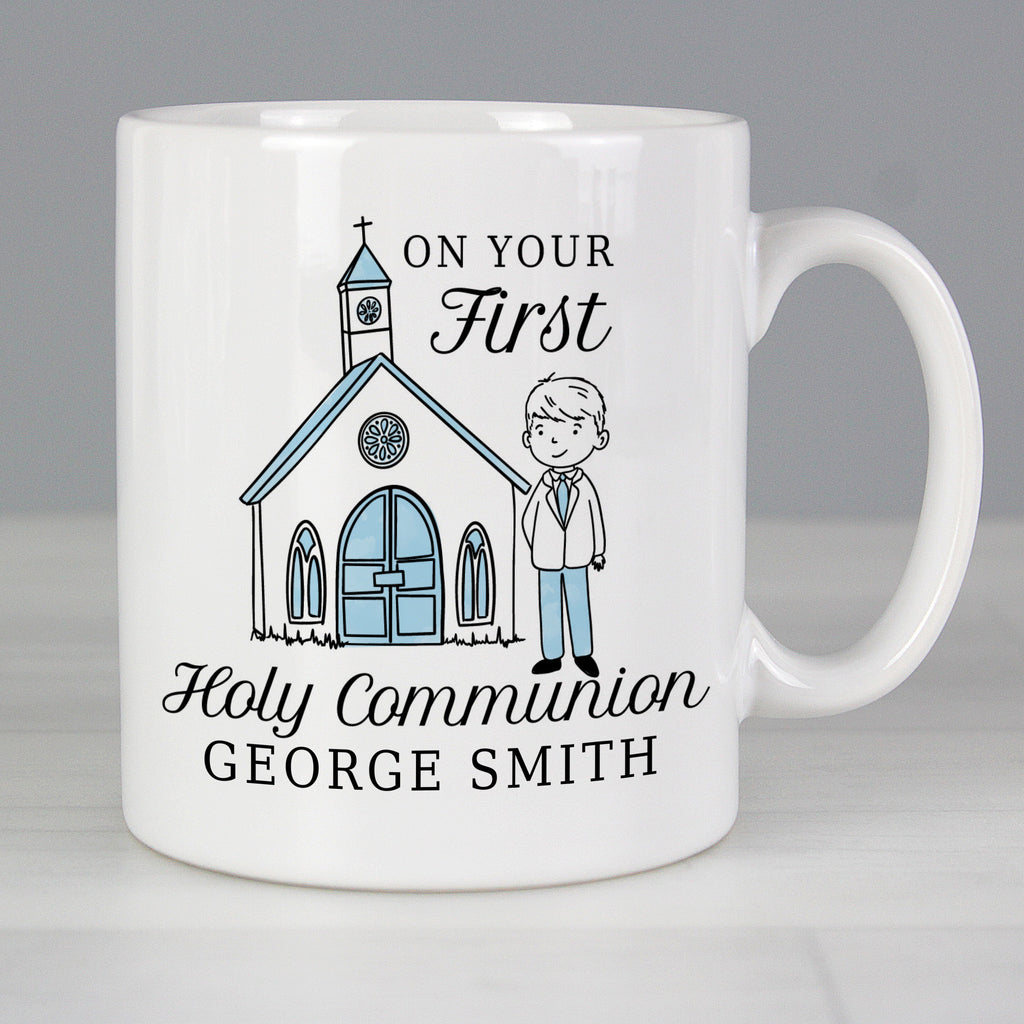 Personalised Boys First Holy Communion Mug for Christening