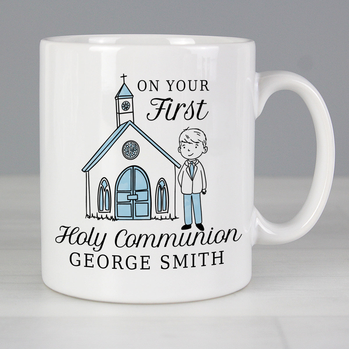 Personalised Boys First Holy Communion Mug for Christening