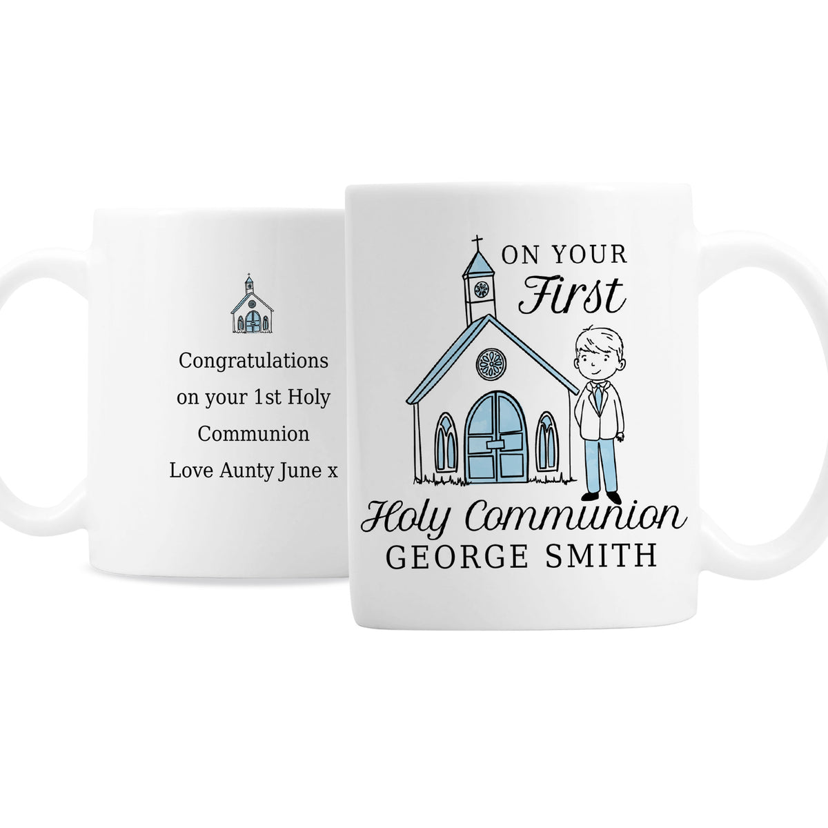 Personalised Boys First Holy Communion Mug for Christening