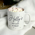 Personalised Free Text Little Grey Stars Mug | Christmas Gift