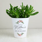 Personalised Abstract Rose Happy Mothers Day Plant Pot | Vases