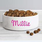 Personalised Pink Name 15cm Medium Pet Bowl | Pet Gifts