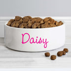 Personalised Pink Name 15cm Medium Pet Bowl | Pet Gifts