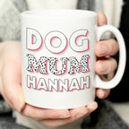 Personalised Dog Mum Pink Spots Mug | Gift for Her