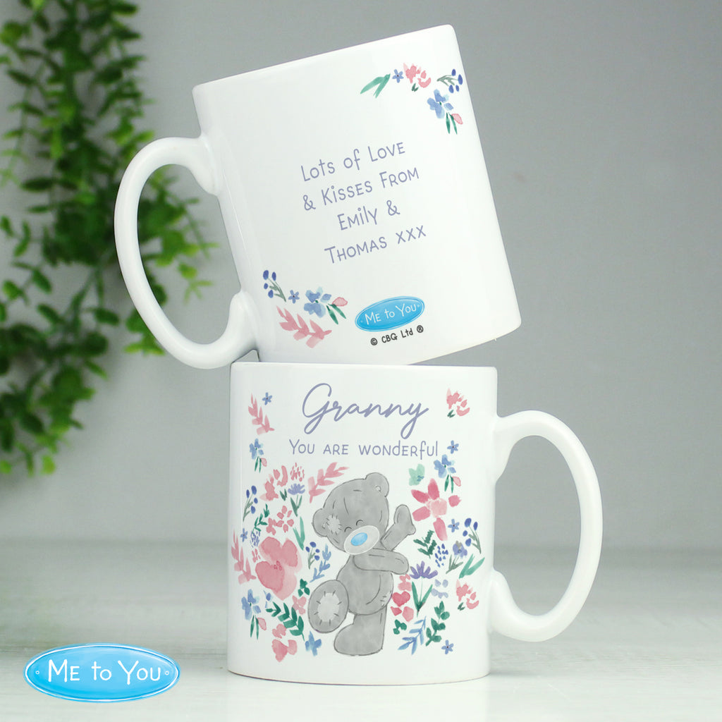 Personalised Me To You Pastel Floral Mug for Mother's Day