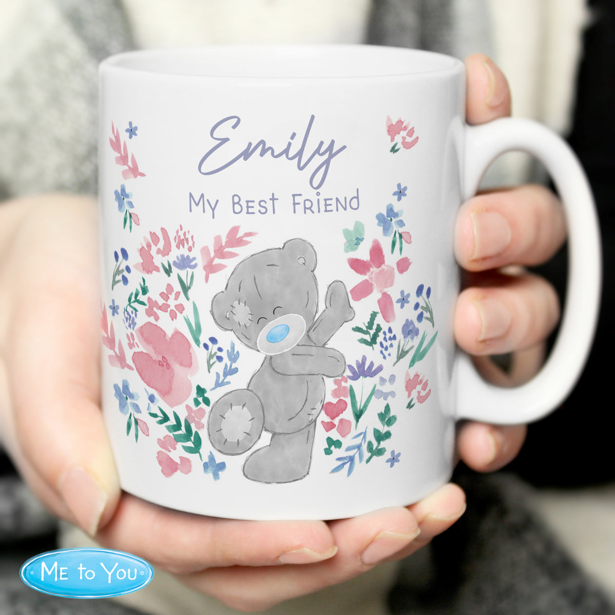 Personalised Me To You Pastel Floral Mug for Mother's Day
