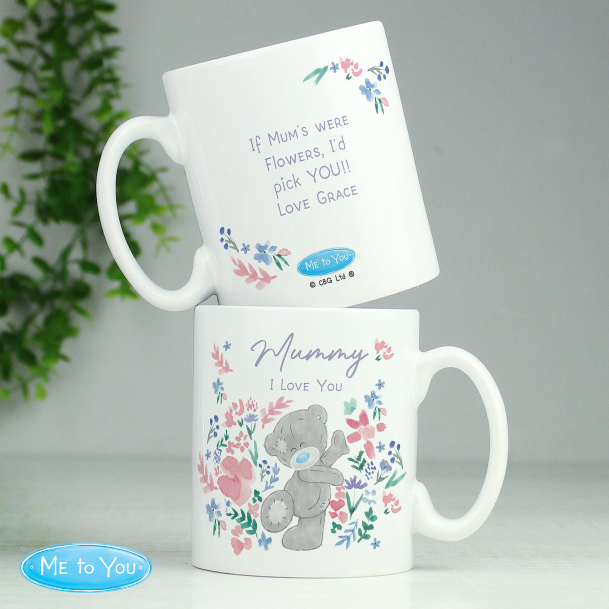 Personalised Me To You Pastel Floral Mug for Mother's Day