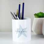 Personalised Blue Star Ceramic Storage Pot | Father's Day Gift