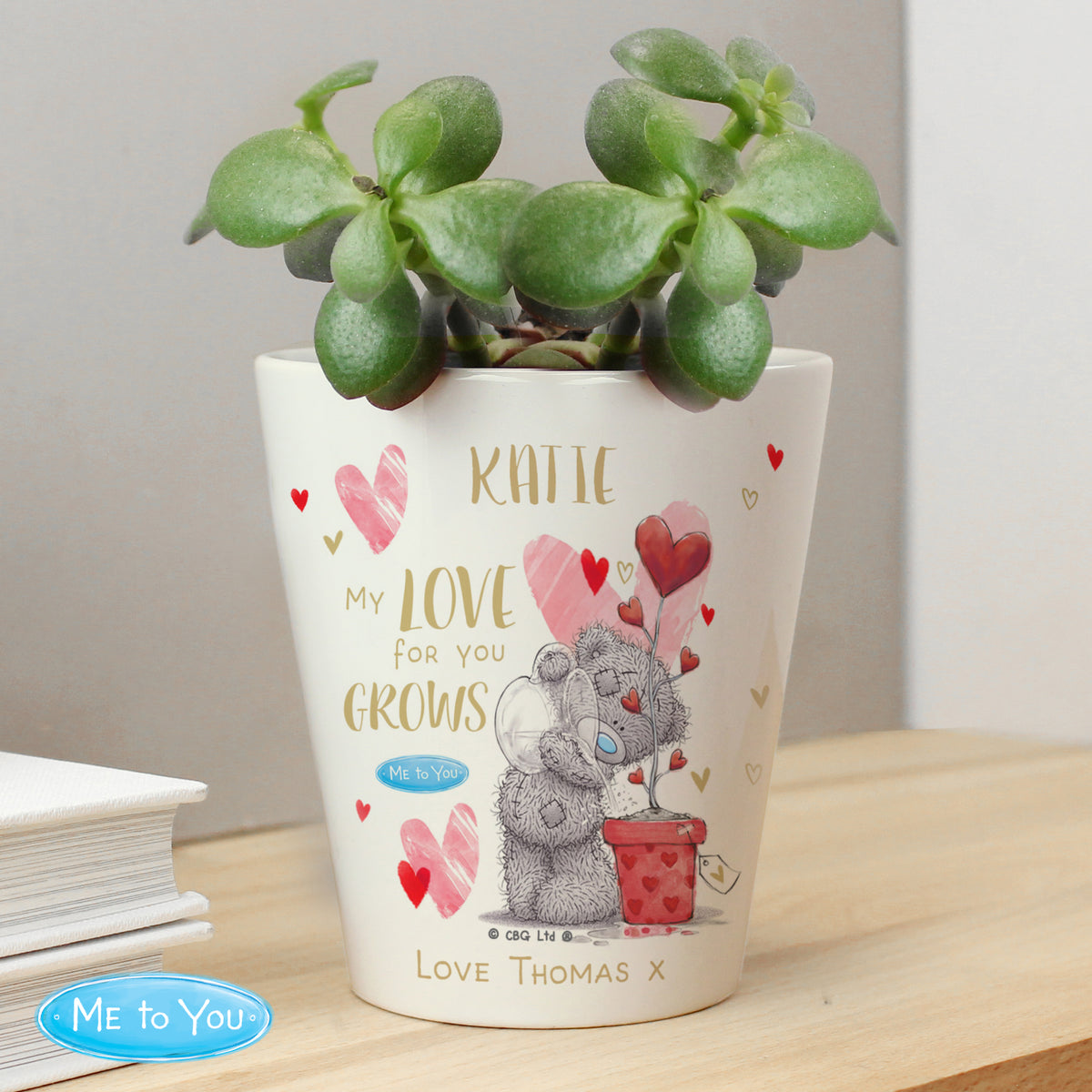 Personalised Me To You Love Grows Plant Pot | Vases | Inspired Creative Gifts