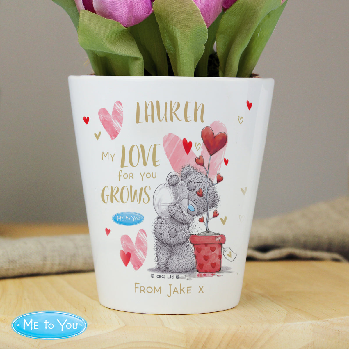 Personalised Me To You Love Grows Plant Pot | Vases | Inspired Creative Gifts