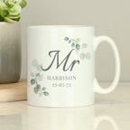 Personalised Botanical Mr Mug | Wedding Gift