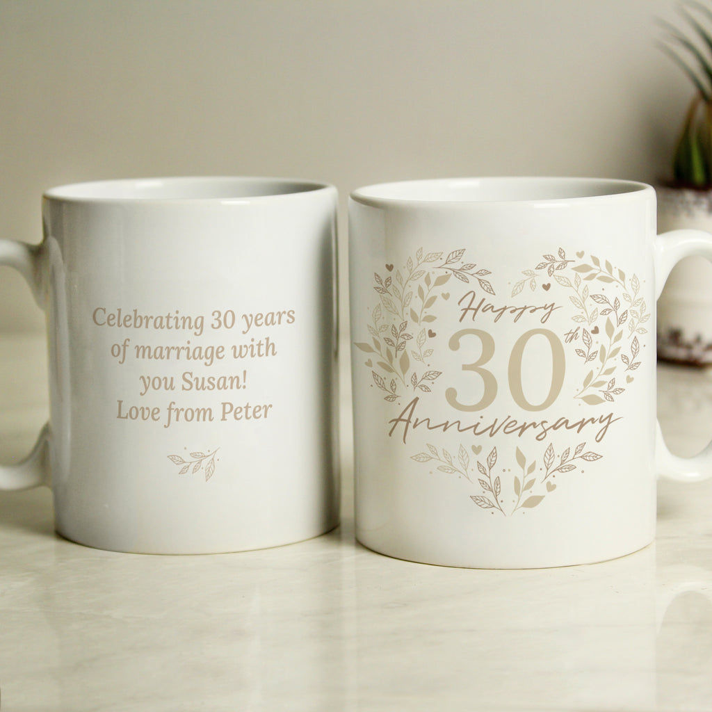 Personalised 30th Pearl Wedding Anniversary Mug | Wedding Gift