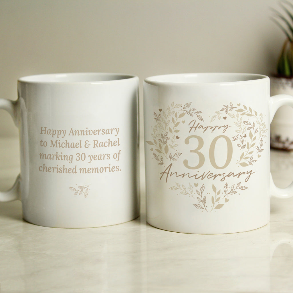 Personalised 30th Pearl Wedding Anniversary Mug | Wedding Gift
