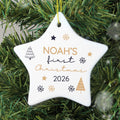 Personalised First Christmas Star Christmas Tree Decoration |  | Inspired Creative Gifts