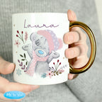 Personalised Me to You Cosy Winter Gold Handled Mug for Christmas