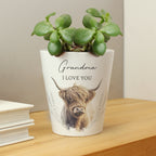Personalised Highland Cow Plant Pot | Vases | Inspired Creative Gifts