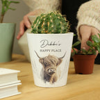 Personalised Highland Cow Plant Pot | Vases | Inspired Creative Gifts