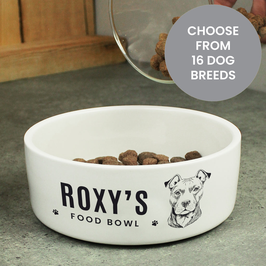 Personalised Dog Breed Feeding Bowl | Pet Gifts | Inspired Creative Gifts