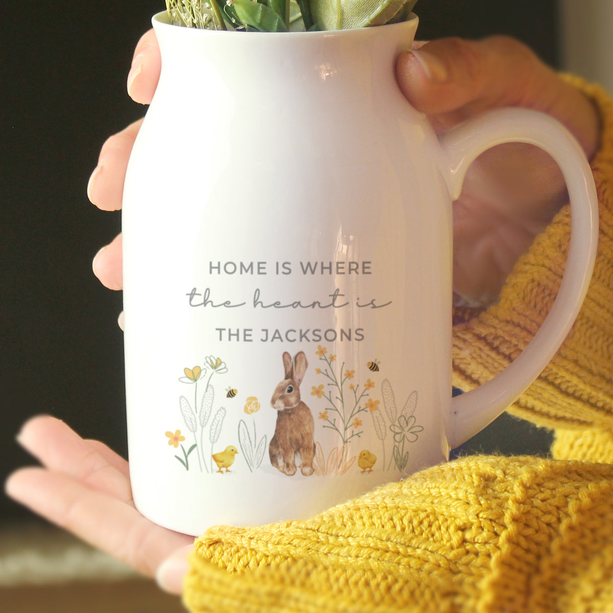 Personalised Spring Bunny Jug Vase | Vases | Inspired Creative Gifts