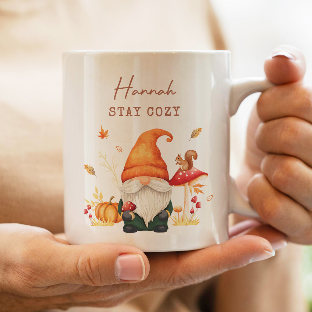 Personalised Autumn Gonk Mug for Wedding