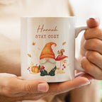 Personalised Autumn Gonk Mug for Wedding