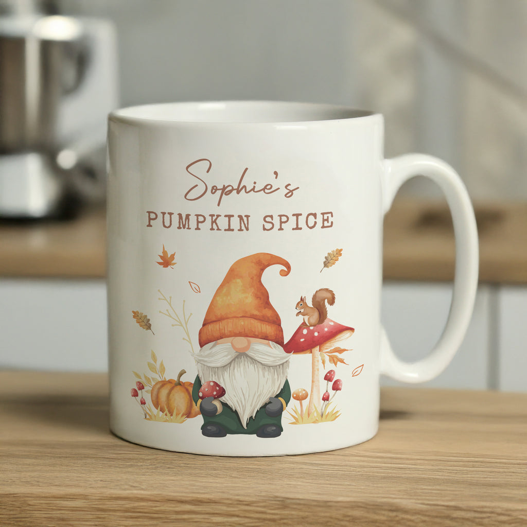 Personalised Autumn Gonk Mug for Wedding