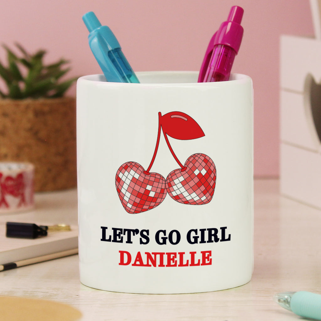 Personalised Cherry Make Up Brush Holder | Storage | Mother's Day Gift