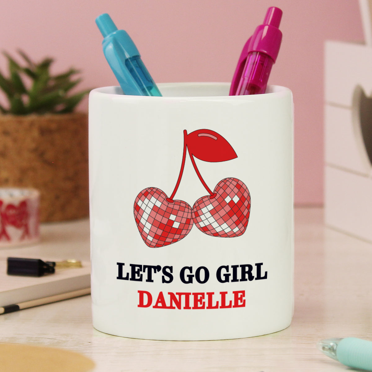 Personalised Cherry Make Up Brush Holder | Storage | Mother's Day Gift