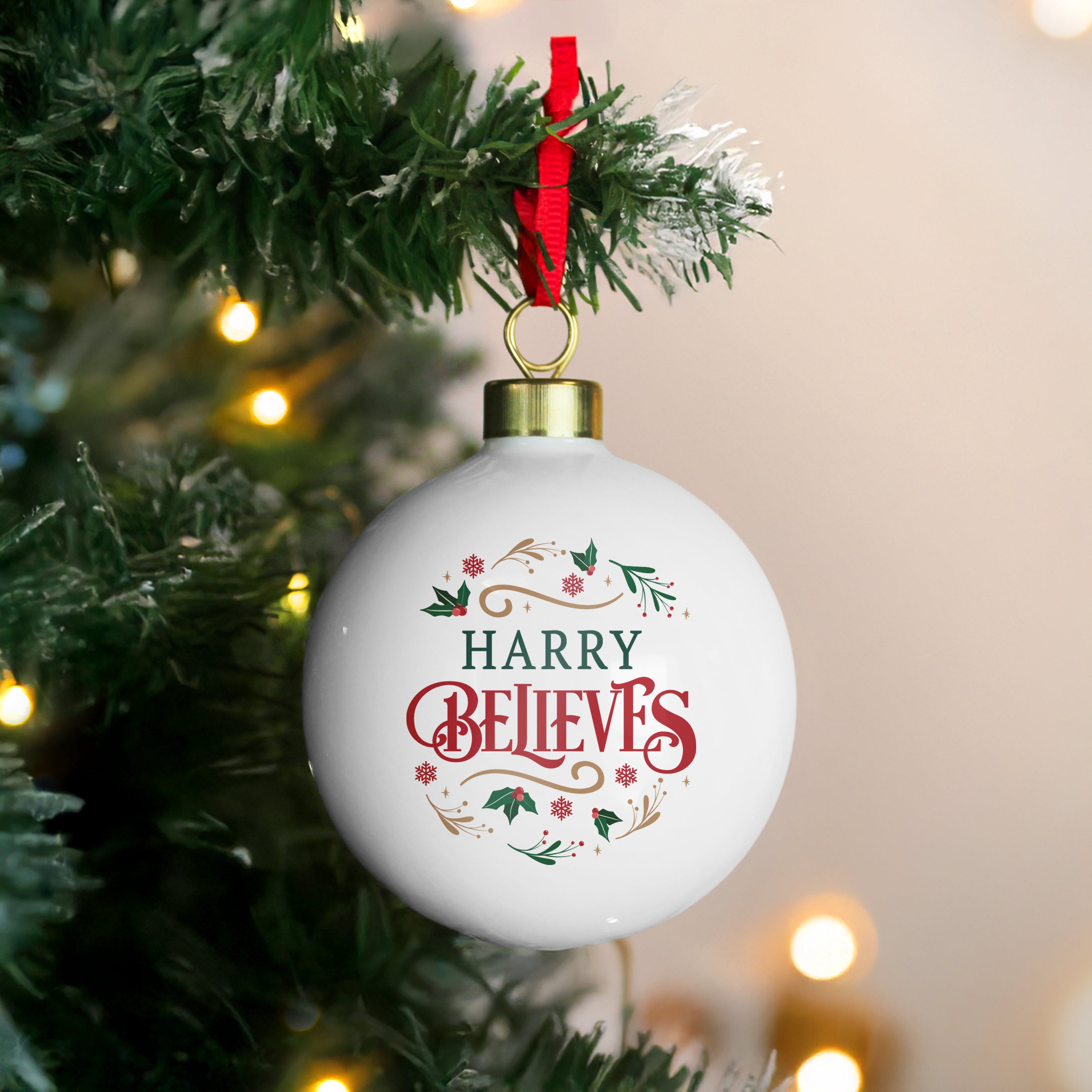 Personalised Believe in Christmas Bauble |  | Inspired Creative Gifts