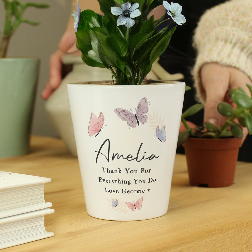 Personalised Butterfly Plant Pot | Vases