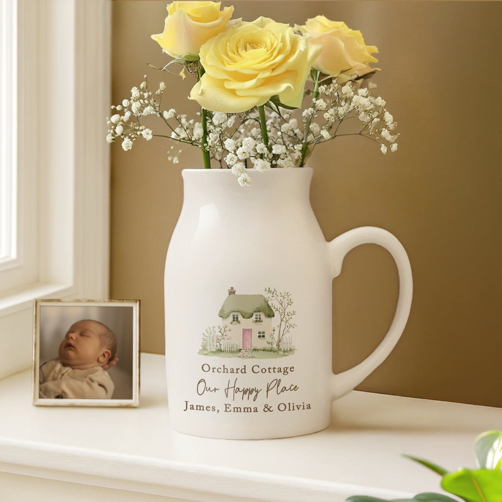 Personalised Country Cottage Jug Vase | Vases | Inspired Creative Gifts