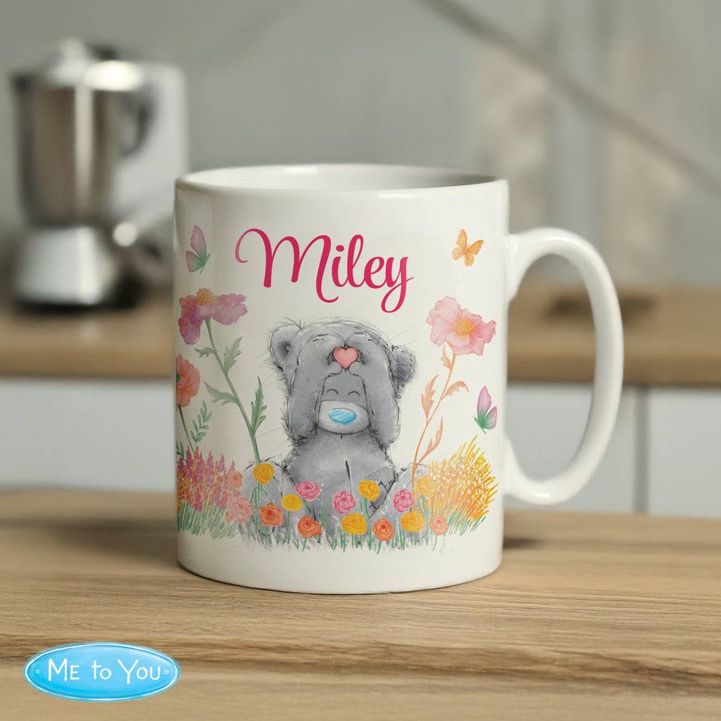 Personalised Me to You Flowery Mug for Mother's Day