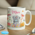 Personalised Me to You Flowery Mug for Mother's Day