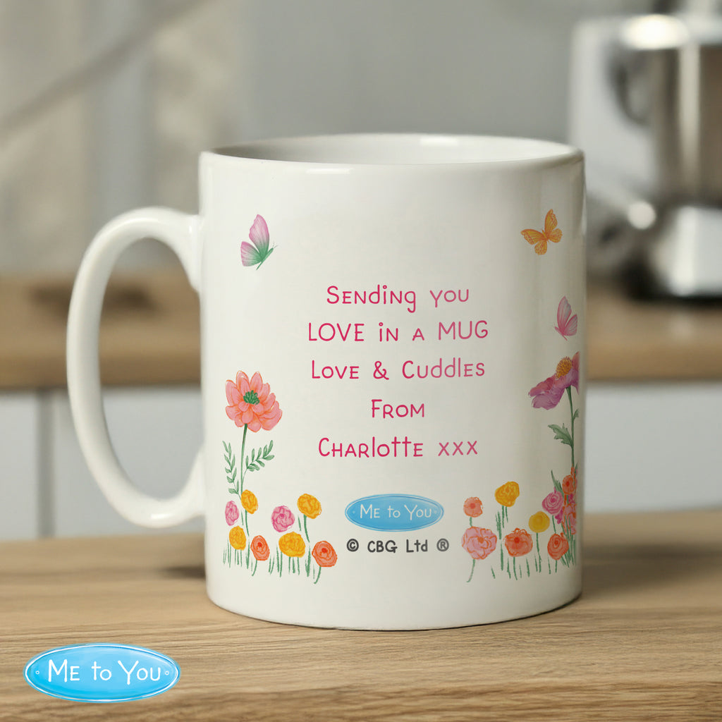 Personalised Me to You Flowery Mug for Mother's Day