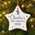 Personalised Christmas Ceramic Star Decoration