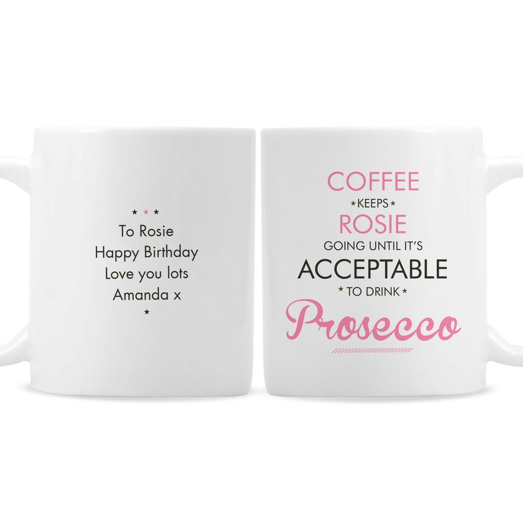 Personalised Pink Acceptable to Drink Mug | Gift for Her