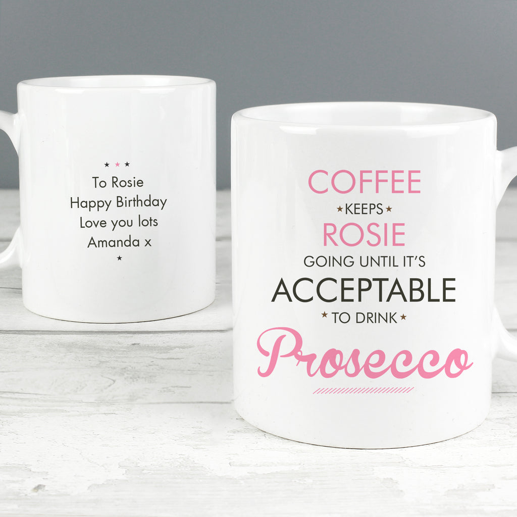Personalised Pink Acceptable to Drink Mug | Gift for Her