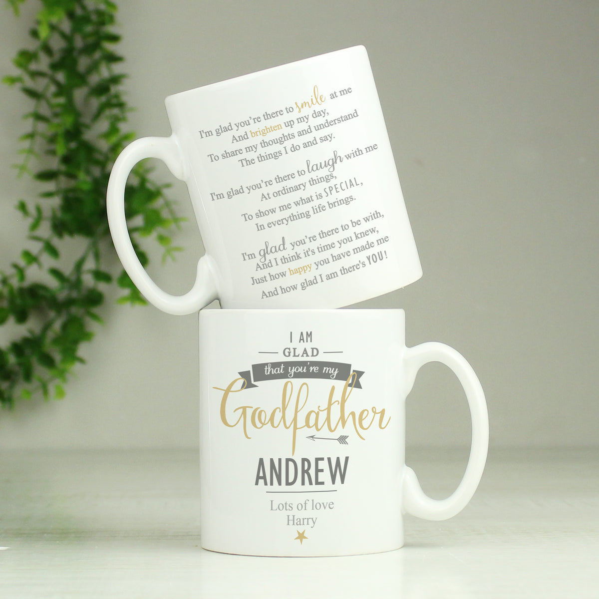 Personalised I Am Glad... Godfather Mug | Father's Day Gift