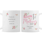 Personalised Floral Bouquet 1st Mothers Day Mug for Mother's Day