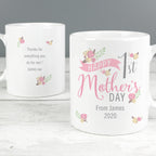 Personalised Floral Bouquet 1st Mothers Day Mug for Mother's Day