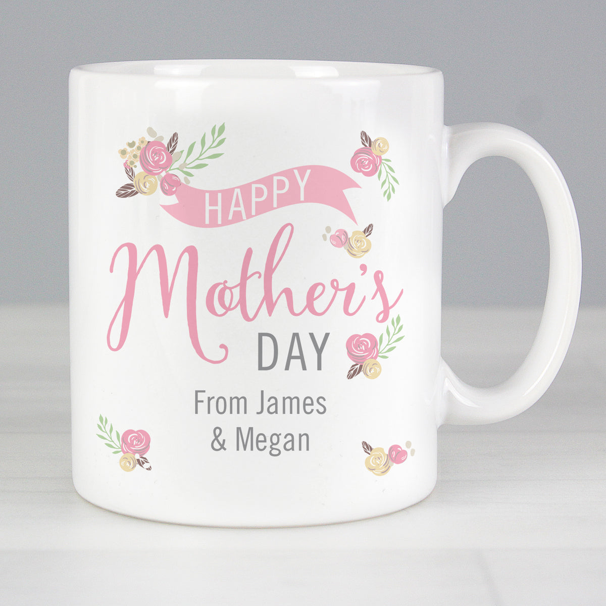 Personalised Floral Bouquet Mothers Day Mug for Mother's Day