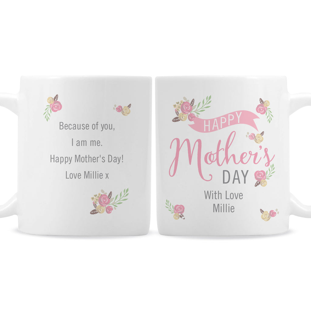 Personalised Floral Bouquet Mothers Day Mug for Mother's Day