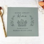Personalised HOME Glass Chopping Board/Worktop Saver for Mother's Day