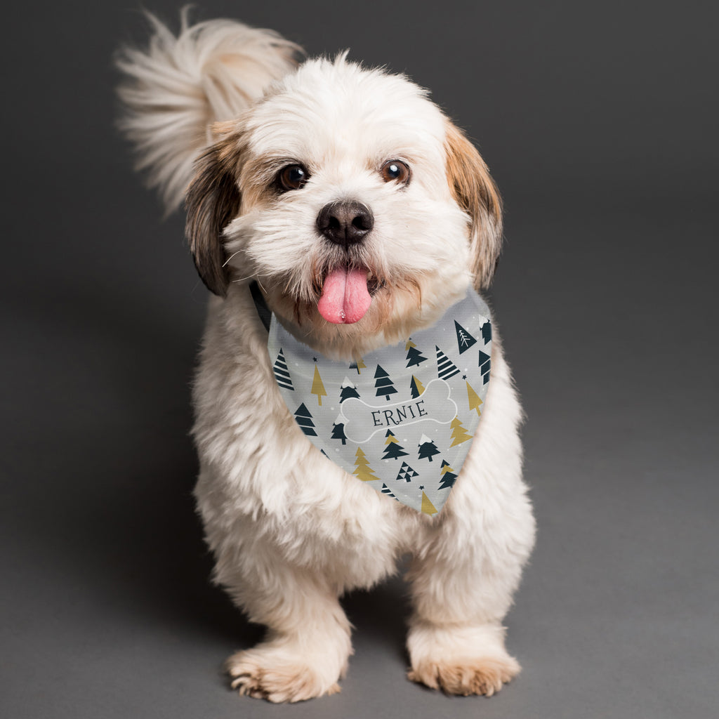 Personalised Christmas Tree Dog Bandana | Pet Gifts