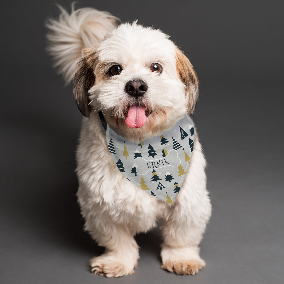 Personalised Christmas Tree Dog Bandana | Pet Gifts